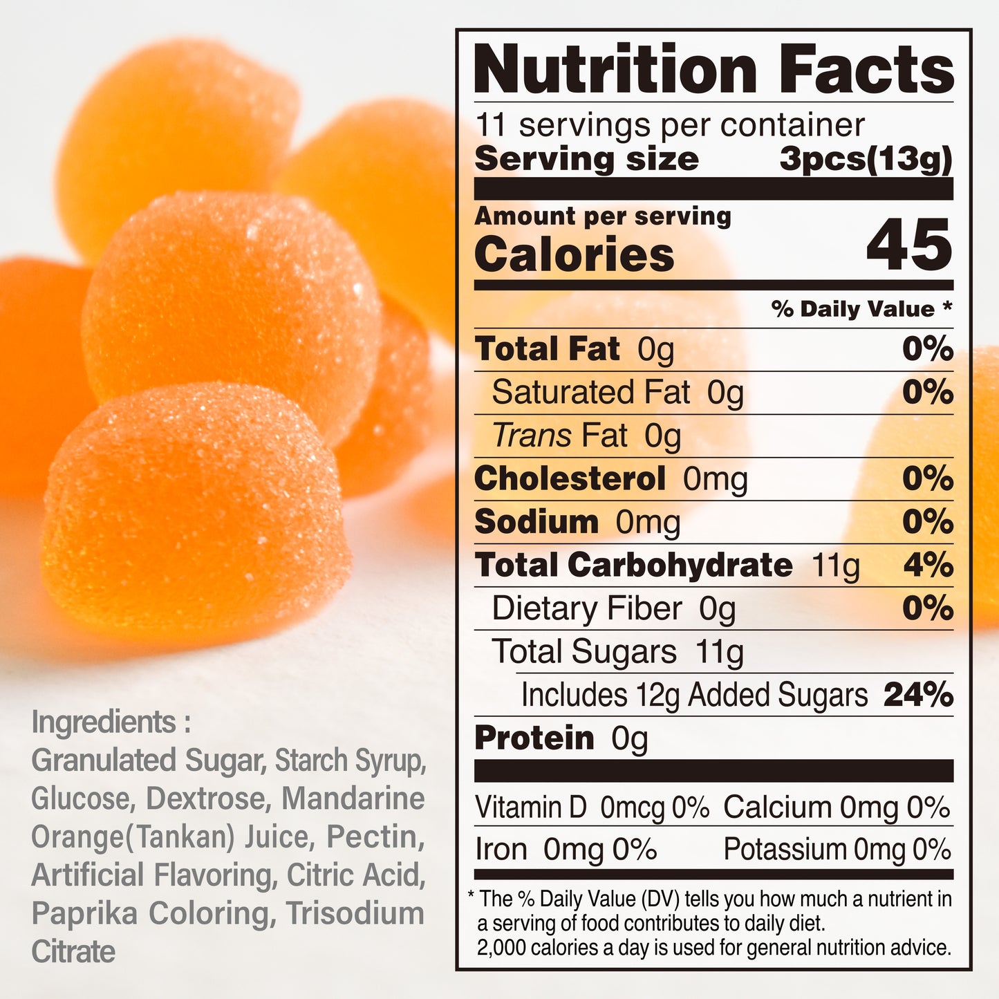 Japanese Candy (Orange Flavor) 140g(4.94oz) - YAMASAN KYOTOUJI