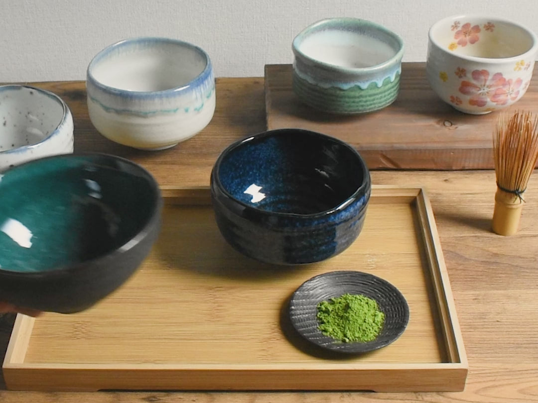 Matcha Tea Bowl -F1519 Blue Ink
