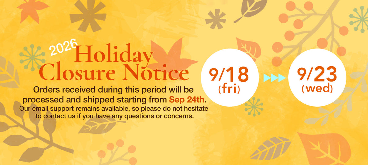 Shipping Suspension Notice: September 18–23 | YAMASAN KYOTO UJI