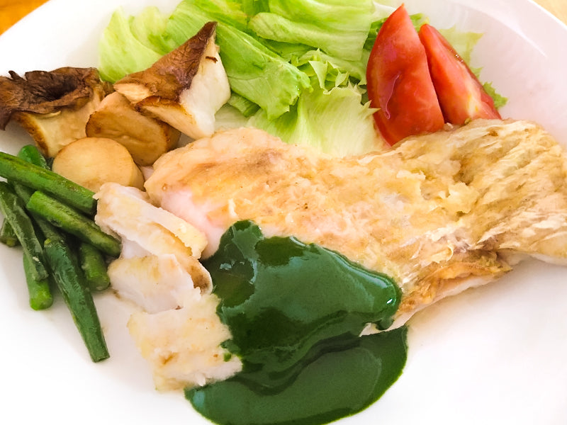 Cod Meuniere with Matcha Sauce