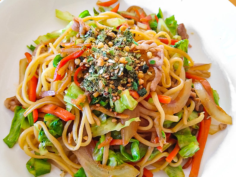 Shio Yakisoba with Natto Furikake