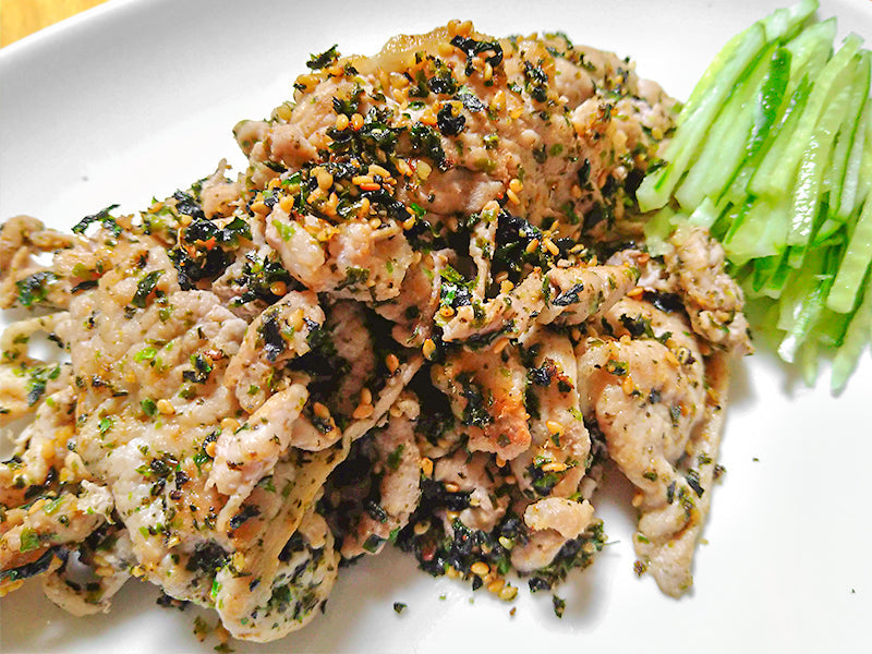 Sauteed Pork with Green Tea Furikake