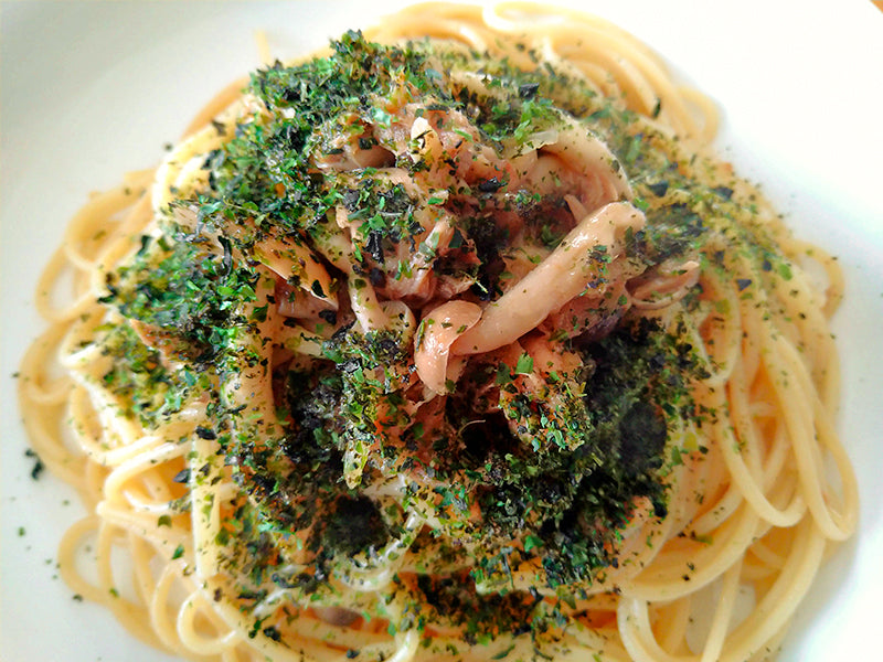 Japanese-style Pasta with Green Tea Furikake