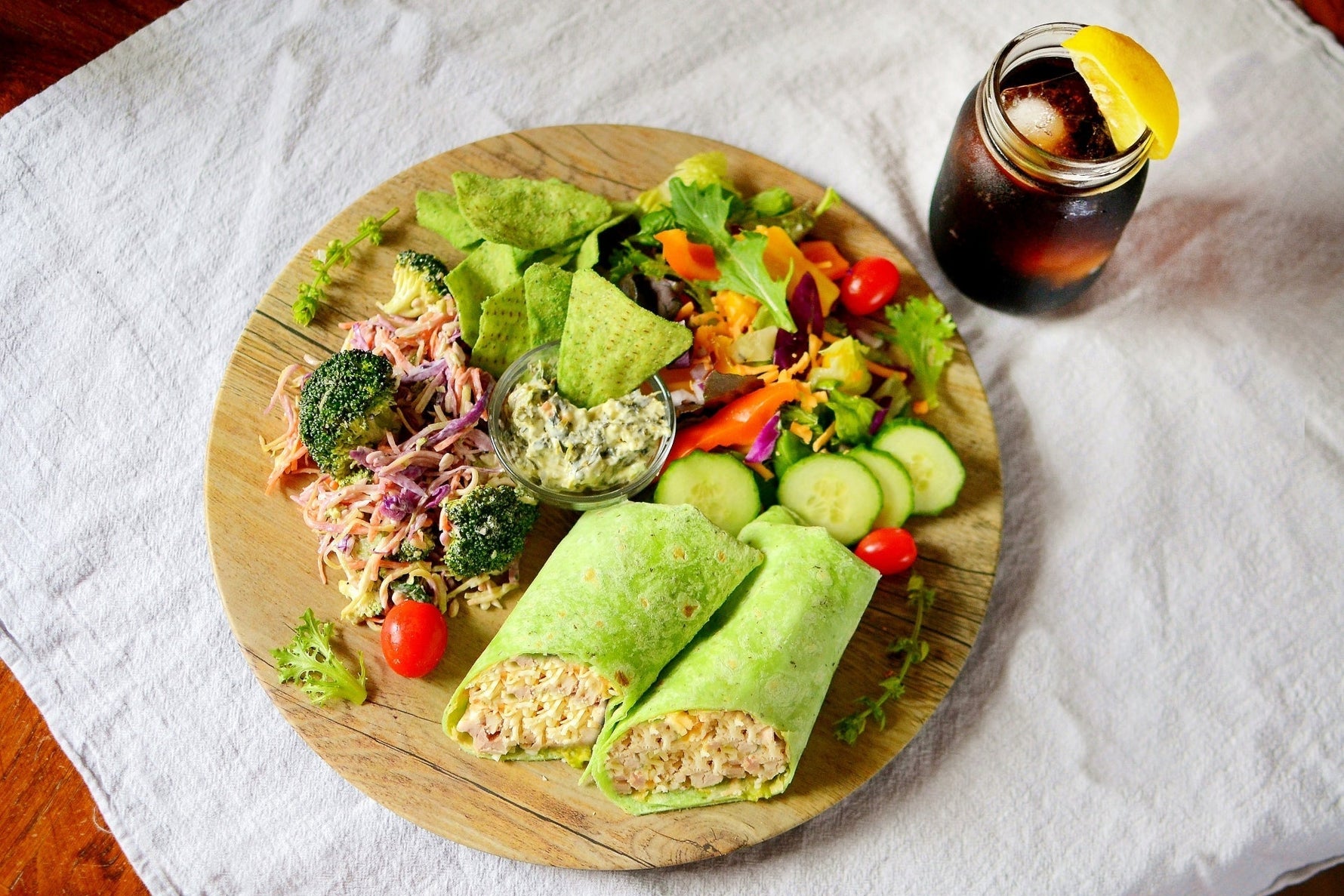 Veggie Flatbread Wrap with Yuzu Kosho Red Pepper Spicy Paste