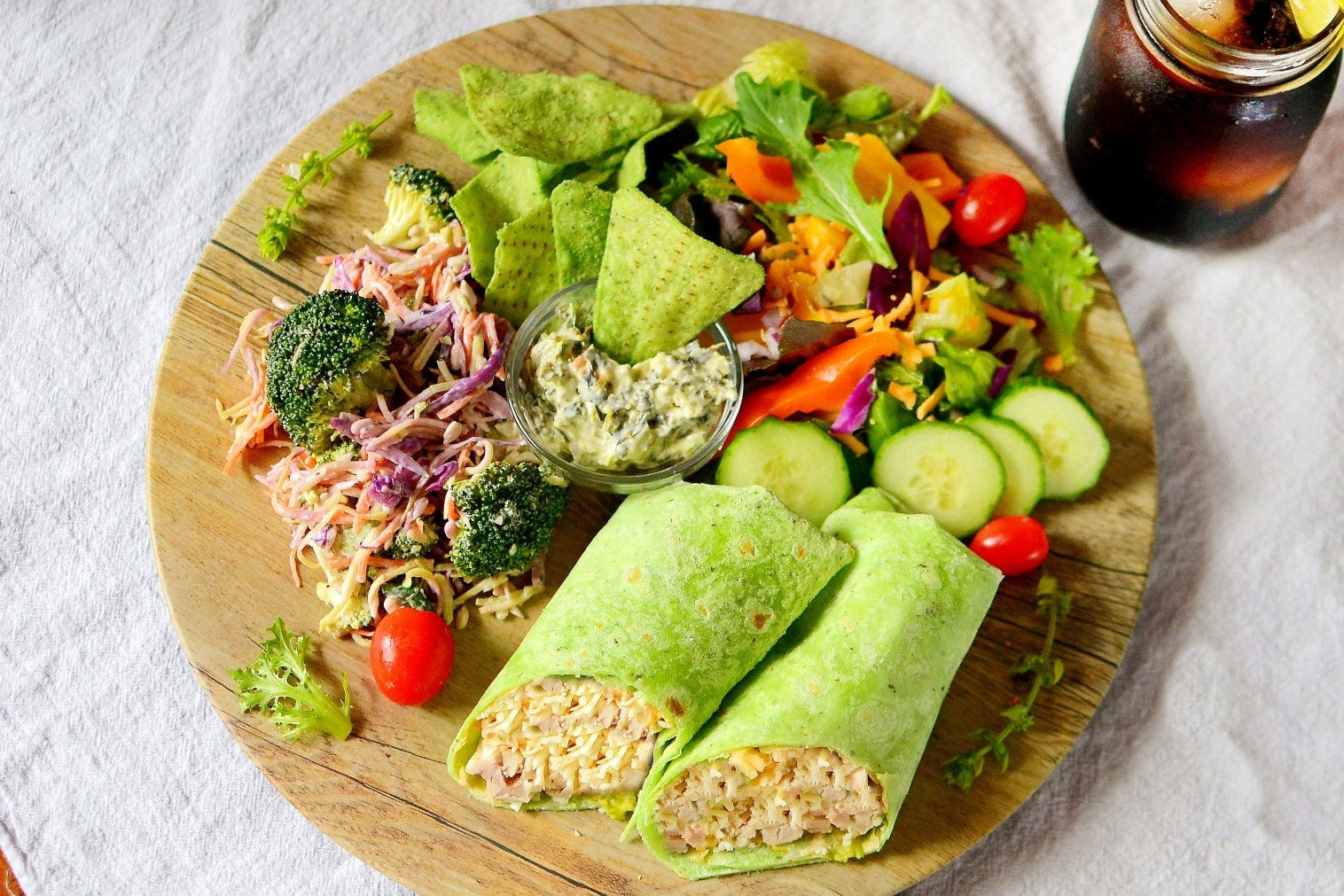 Veggie Flatbread Wrap with Yuzu Kosho Red Pepper Spicy Paste