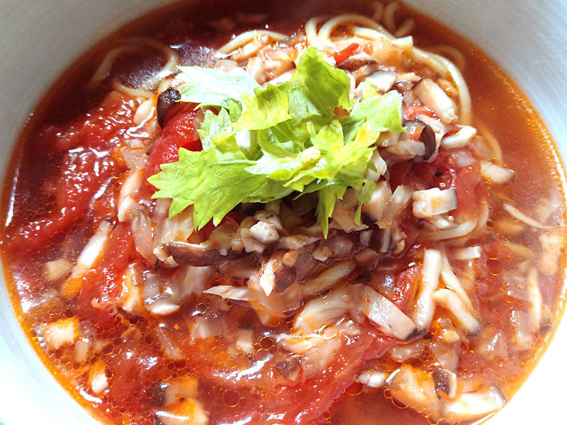 Vegan Tomato Ramen with Vegetable Stock