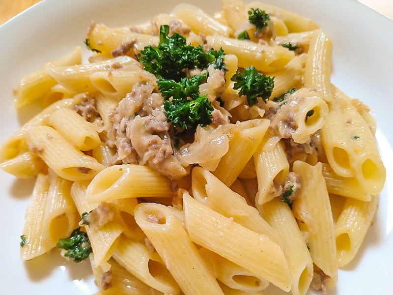 Short Pasta(penne) with Garlic Miso Powder