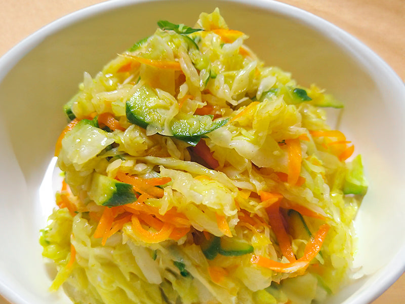 Coleslaw with Curry Dashi Stock