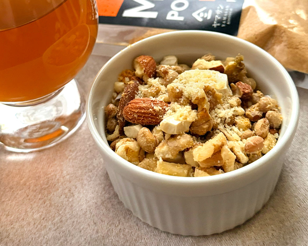 Dry natto snack with Miso powder