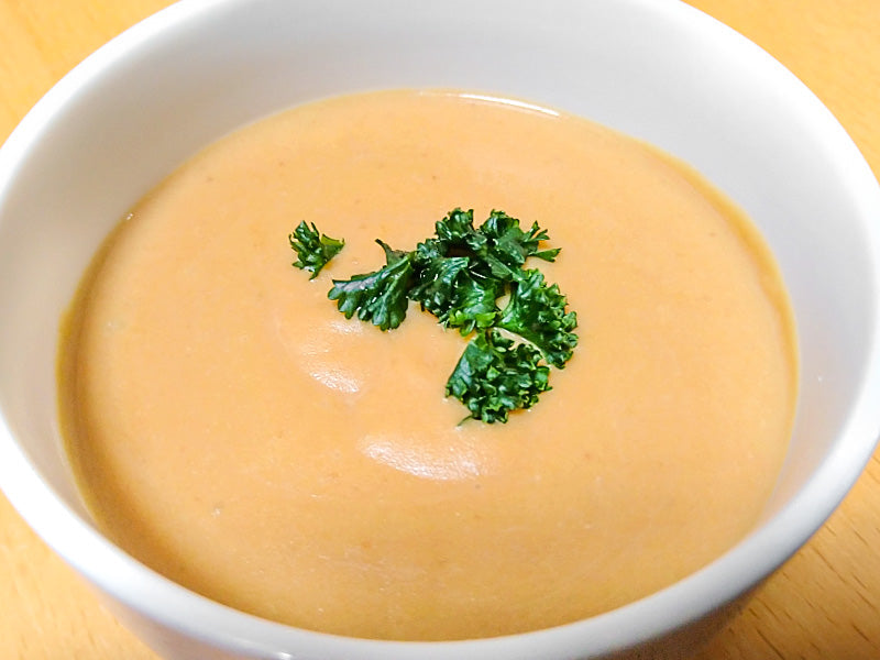 Potato Creamy Soup with Red Miso Powder