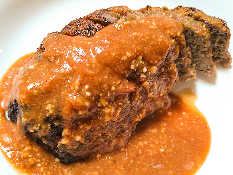 Meatloaf with Miso Tomato Sauce