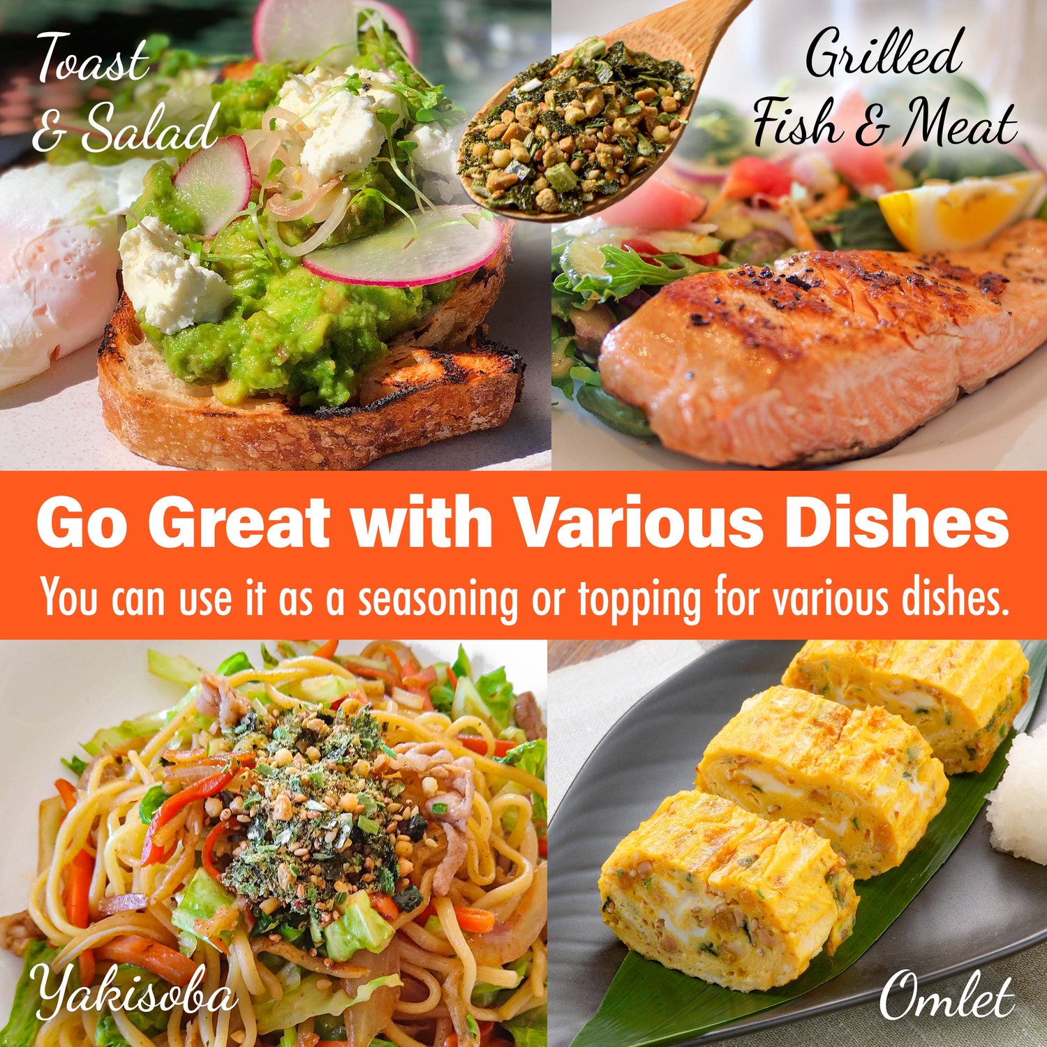 Natto Furikake Seasoning 40g(1.4oz) - YAMASAN KYOTOUJI