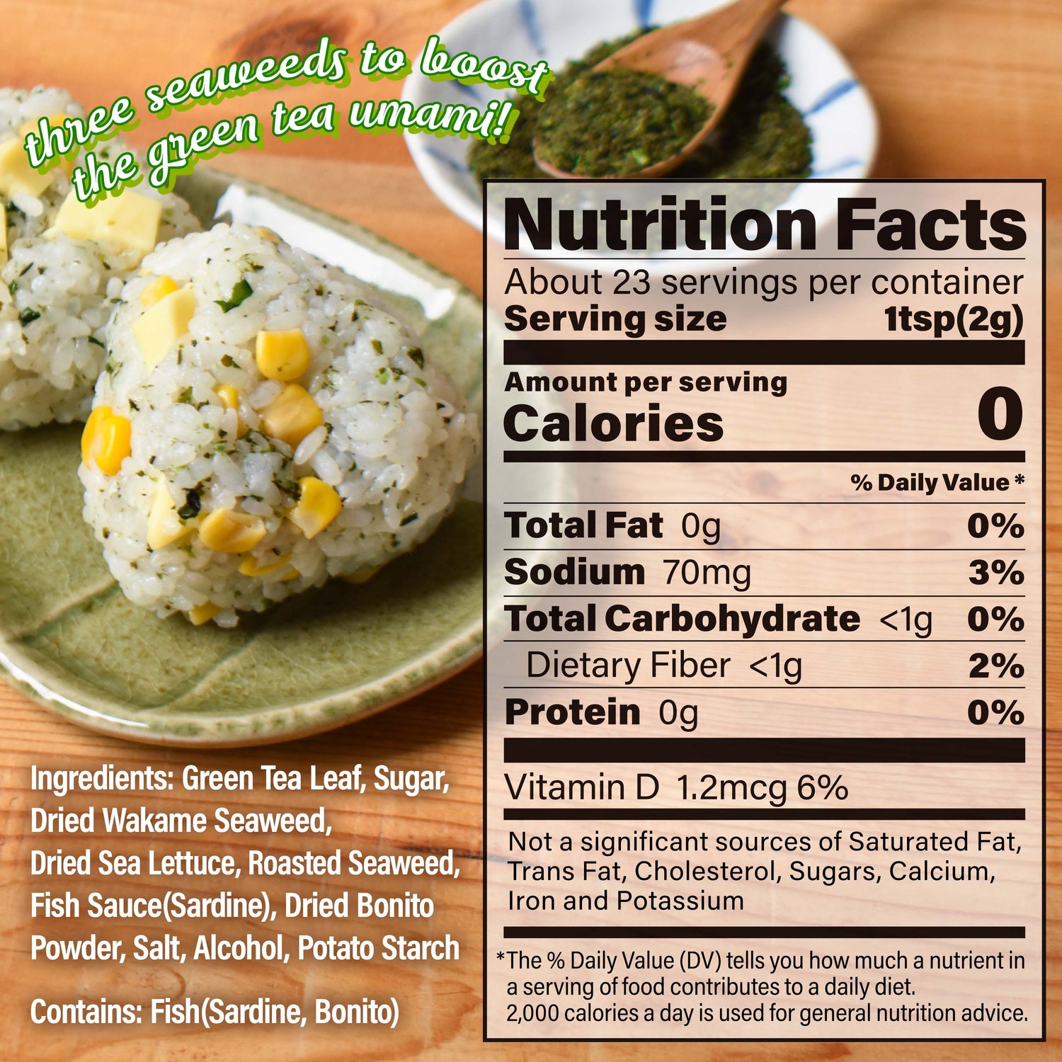 Green Tea Furikake Seasoning 45g(1.5oz)