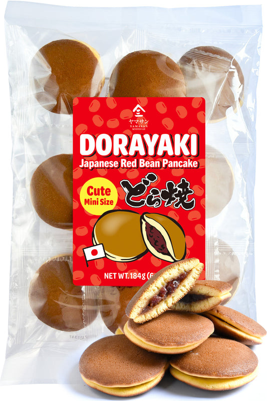 Dorayaki Japanese Matcha Sweet Bean Paste Pancake, Traditional Japanese Wagashi Sweets, Cute Mini Size, Matcha Candy, Individually Wrapped, Made in Japan 184g(6.49oz)