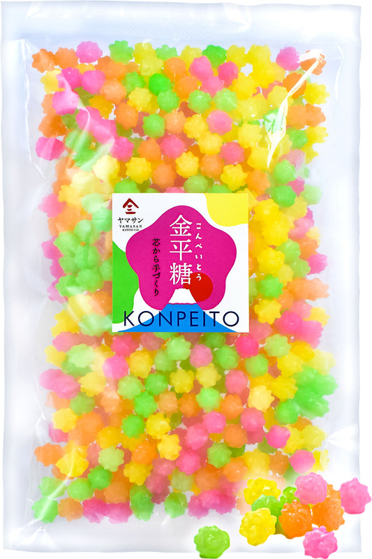 Konpeito Japanese Sugar Candy - Big bag 500g,Colorful Colors,Handmade from the sugar core