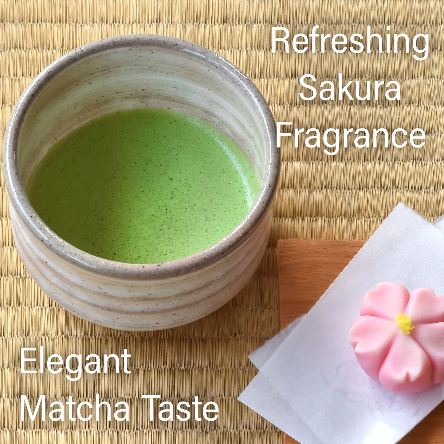 Japanese Matcha with Sakura Tea, Refreshing Aroma of Matcha and Cherry Blossoms, Great for Baking, Culinary Grade, Made in Japan(100g)