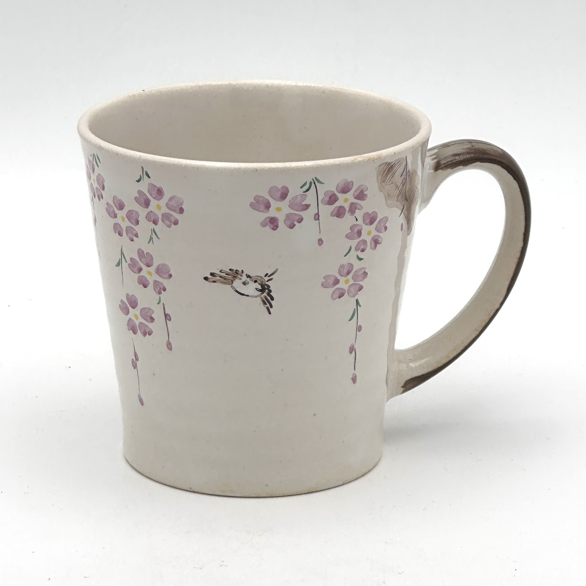 Hand-Painted Kyoto Mug 280ml– Sparrows & Cherry Blossoms