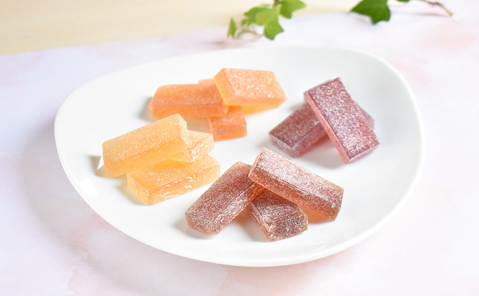 Jelly Fruit Mochi, Japanese Traditional Candy, individually wrapped, Artisanal Handworks, Juicy Grape, 300g