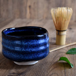 Matcha Tea Bowl -F1519 Blue Ink - YAMASAN KYOTOUJI