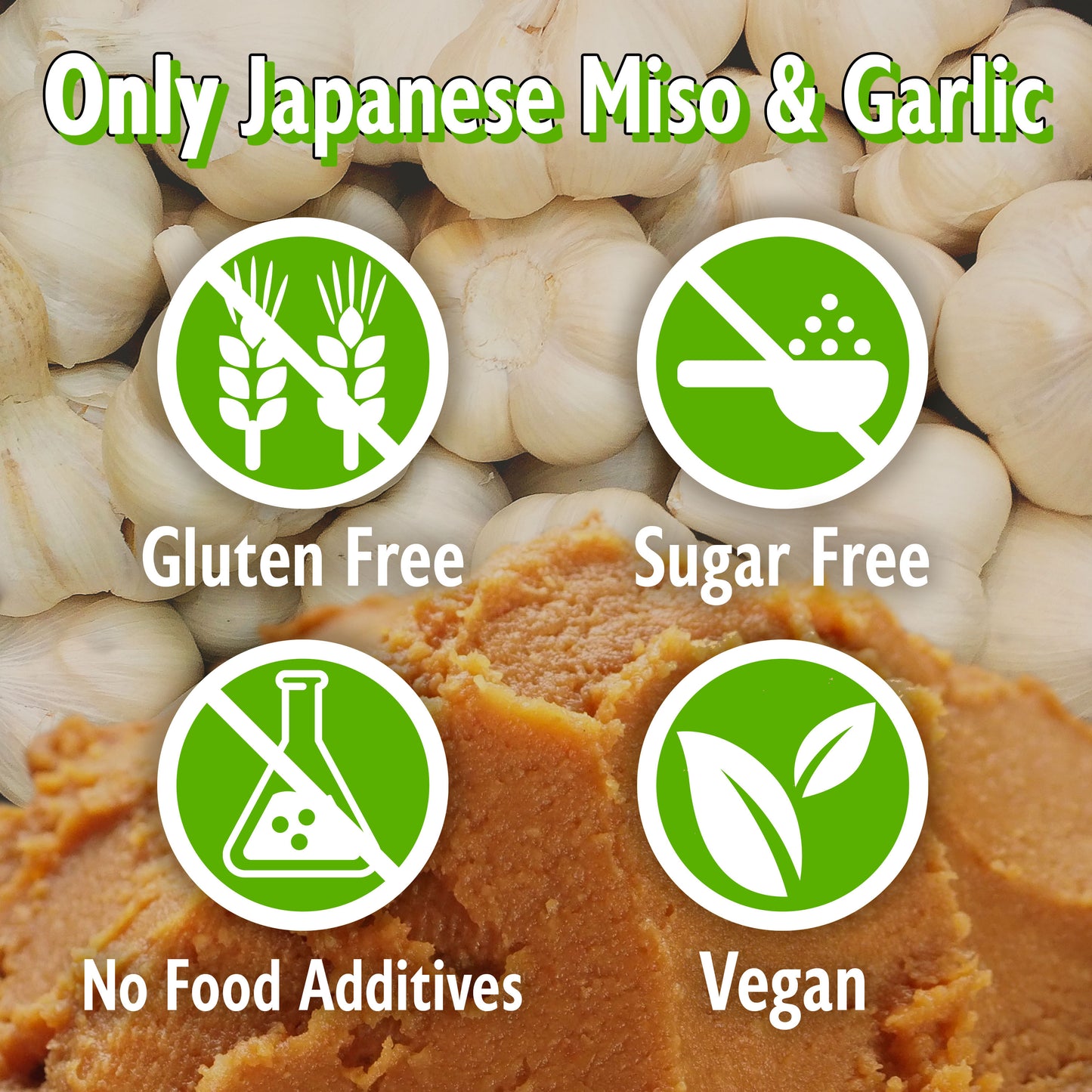 Japanese Dry Garlic Miso Seasoning, Freeze-Dried Miso Powder Mixed With Garlic Powder, Rich Aroma and Umami, No Additives, Vegan, Delicious Choice for Various Foods, Made in Japan 90g(3.17oz)