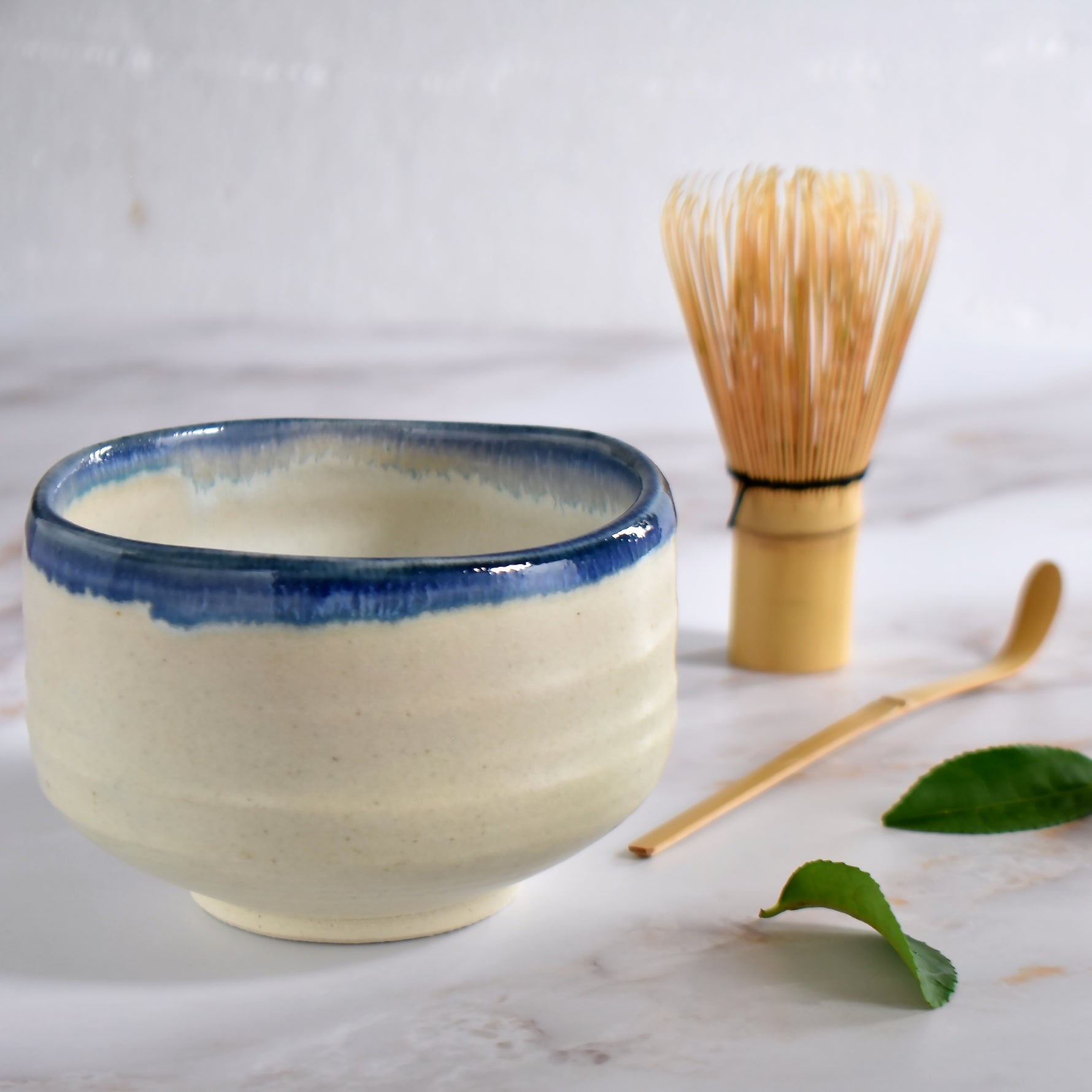 Matcha Tea Bowl -F1545 Porcelain White - YAMASAN KYOTOUJI