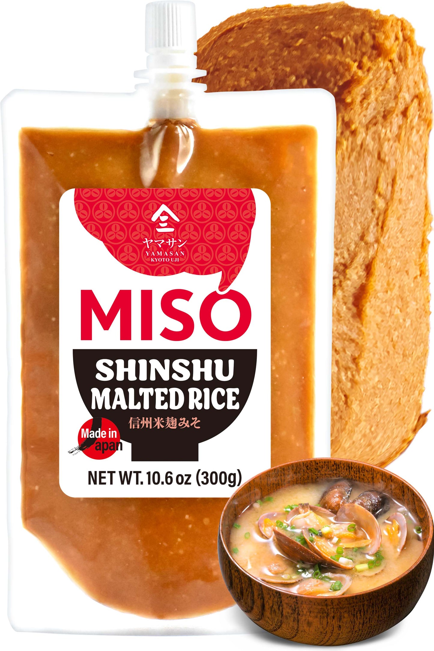 Miso Paste Malted Rice, Naturally Fermented in Shinshu Nagano Japan, Non-GMO, No MSG (300g)