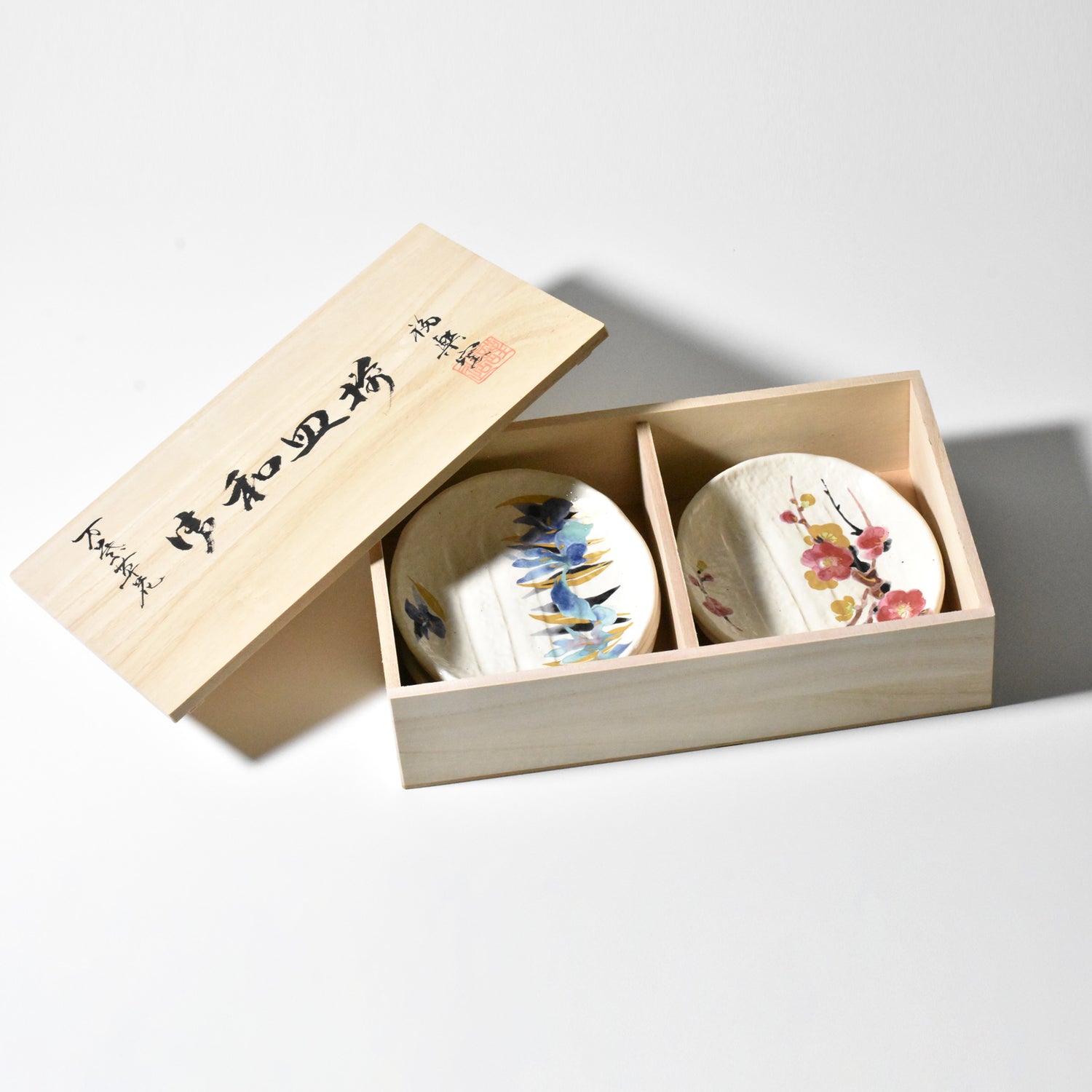 Manyo Wildflower （万葉草花） Set – Authentic Japanese Tea Cups＆Plates