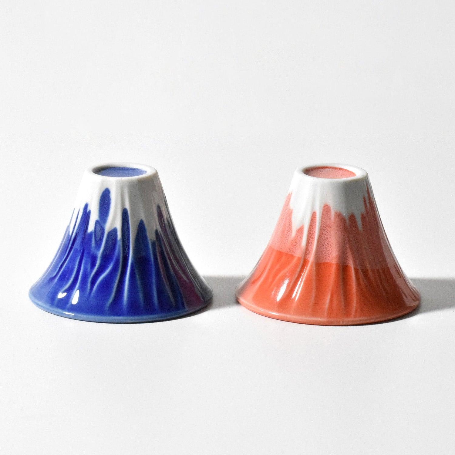 Mount Fuji Sake Cup Pair – Japanese Fujisan Ochoko Set YAMASAN KYOTOUJI