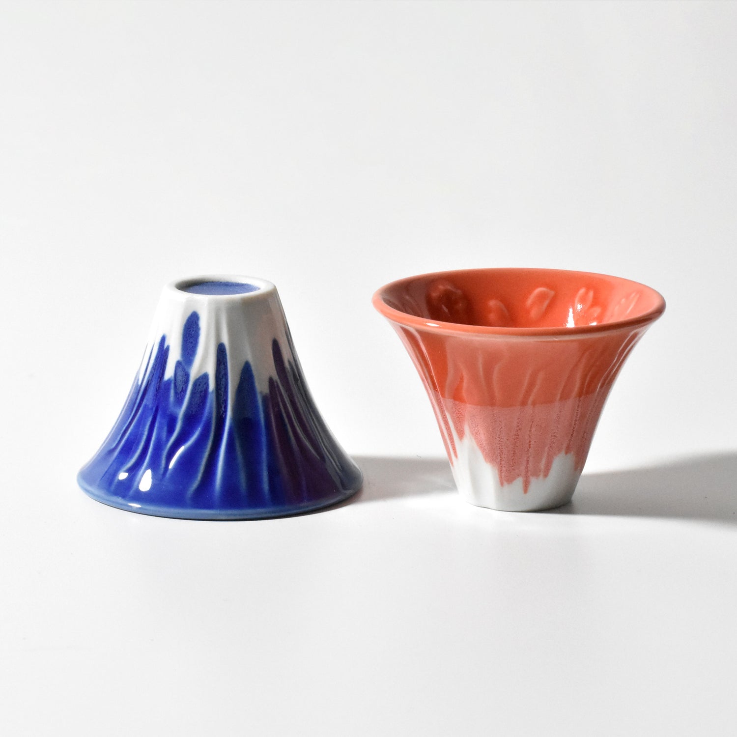 Mount Fuji Sake Cup Pair – Japanese Fujisan Ochoko Set