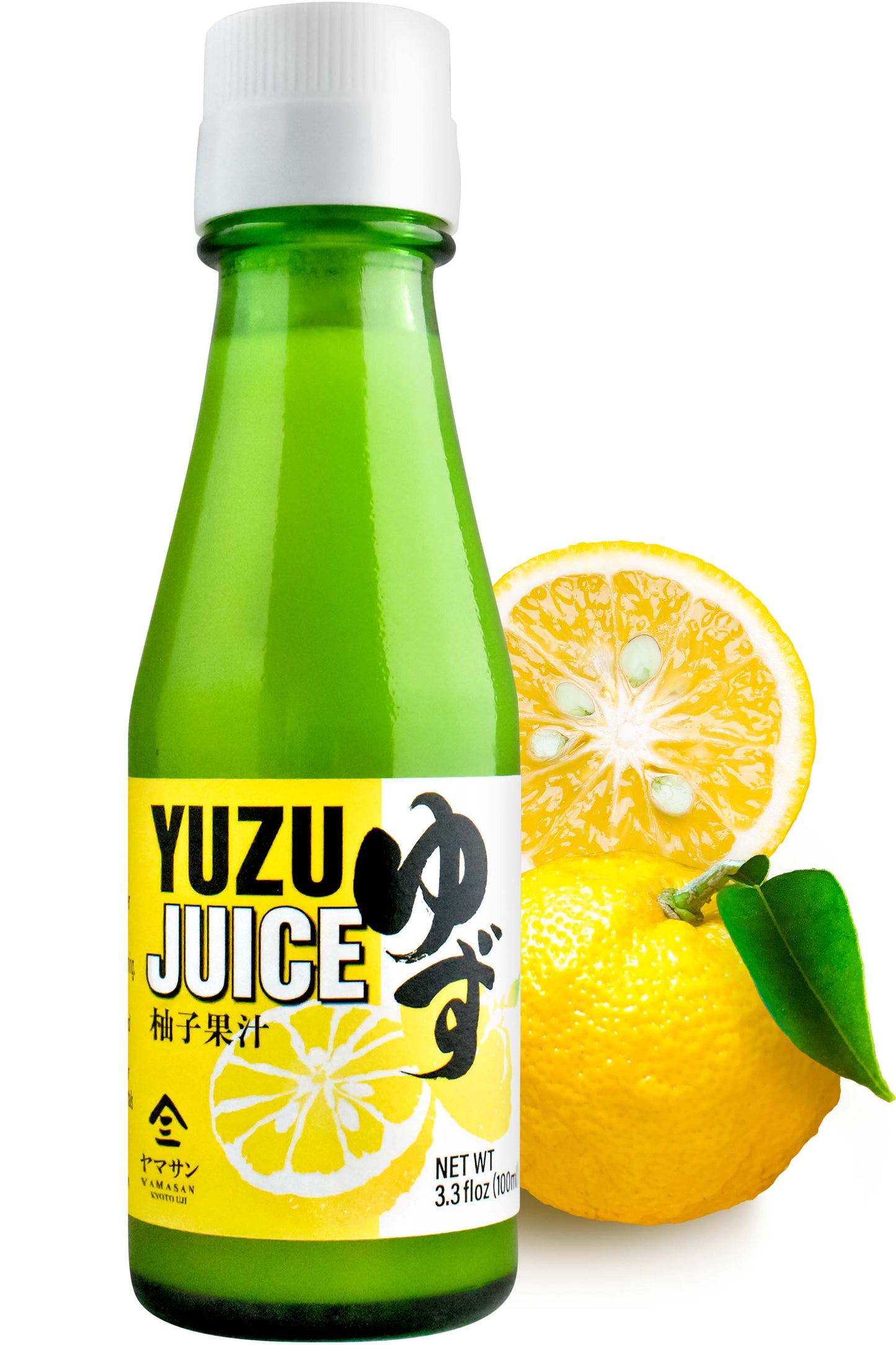 Yuzu Juice 100% Japanese Authentic, Natural Pure Flavor with No Additives, Vegan, Refreshing Aroma and Citrusy Flavor Paired with Various Dishes 3.3floz(100ml)