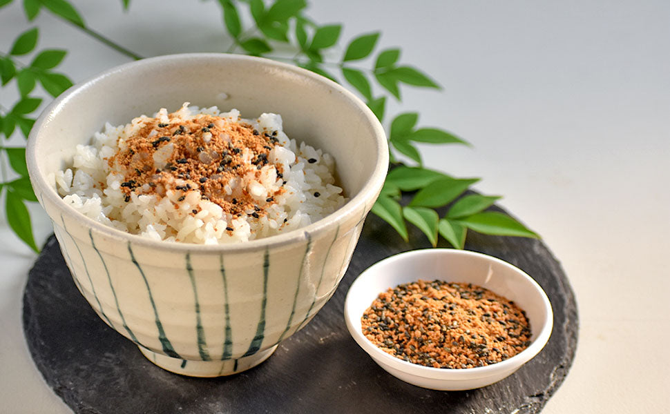 Japanese Furikake Seasoning, Rich Red Miso with Dried Bonito Flakes and Black Sesame (45g), Made in Japan