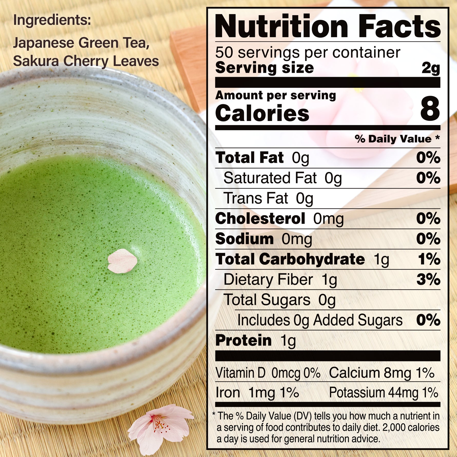 Matcha with Sakura Tea - YAMASAN KYOTOUJI