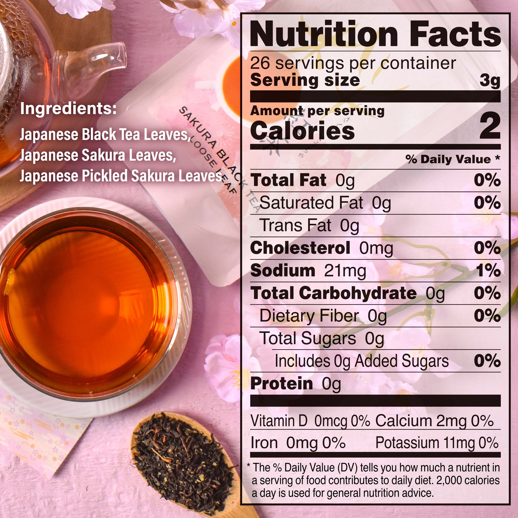 Sakura Black Tea (Loose Leaf) 80g(2.82oz) - YAMASAN KYOTOUJI