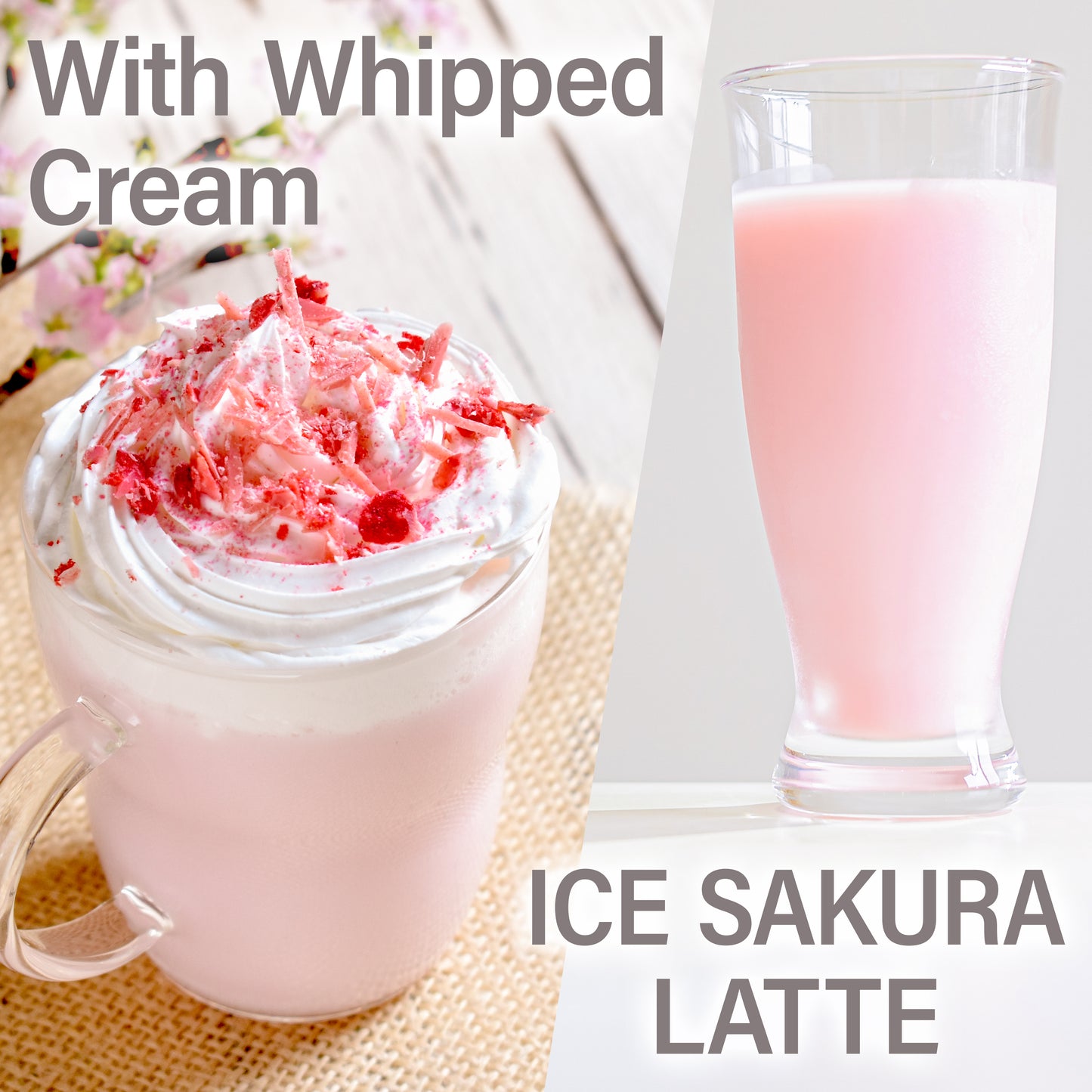 Sakura Latte -Creamy and Aromatic Foam- Using Japanese Cherry Blossom 100%, 3.5oz, Made in Japan