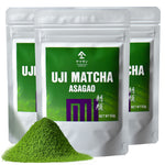 Uji Matcha Asagao packaging with green powder in front