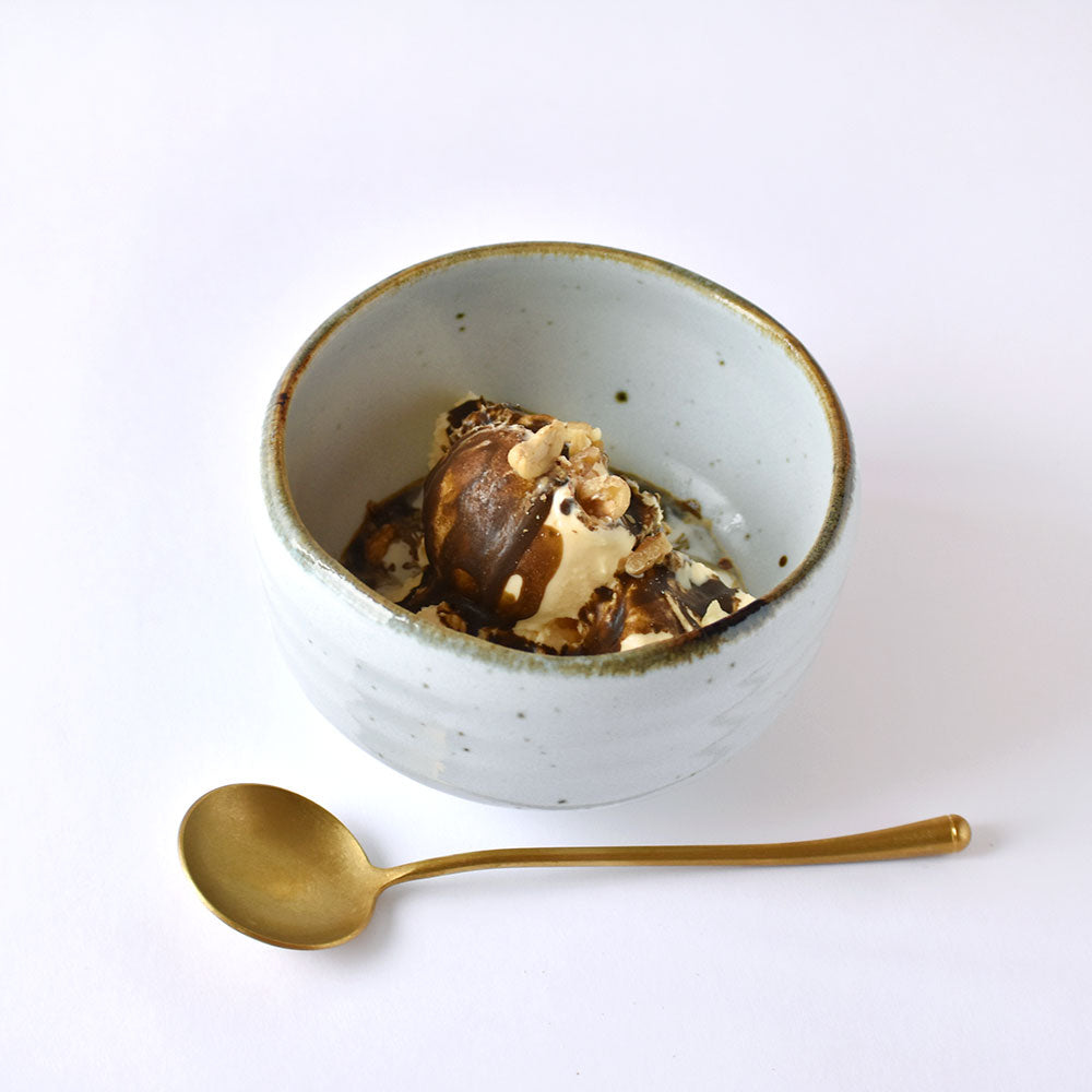 Matcha Tea Bowl -MS15 Rustic White Rim YAMASAN KYOTOUJI