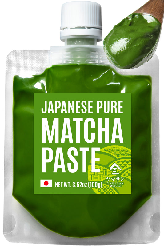 Japanese Pure Matcha Paste, Handy for Baking and Cooking, Easy to Add Matcha Color and Flavor, No Additives, Gluten-Free, Vegan, Made in Japan 100g(3.52oz)