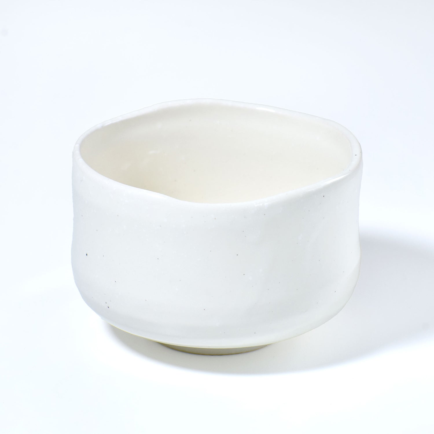 White ceramic bowl on a white background