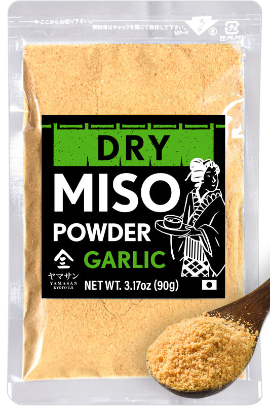 Japanese Dry Garlic Miso Seasoning, Freeze-Dried Miso Powder Mixed With Garlic Powder, Rich Aroma and Umami, No Additives, Vegan, Delicious Choice for Various Foods, Made in Japan 90g(3.17oz)