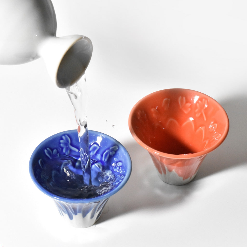 Mount Fuji Sake Cup Pair – Japanese Fujisan Ochoko Set – YAMASAN