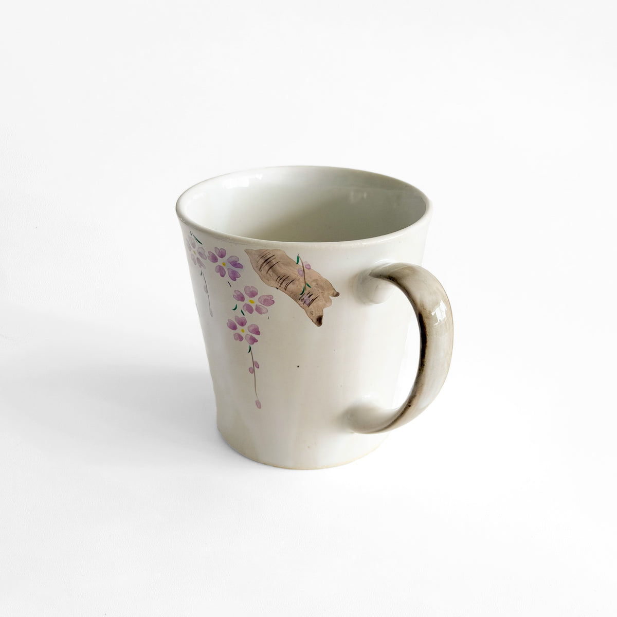 Hand-Painted Kyoto Mug 280ml– Sparrows & Cherry Blossoms