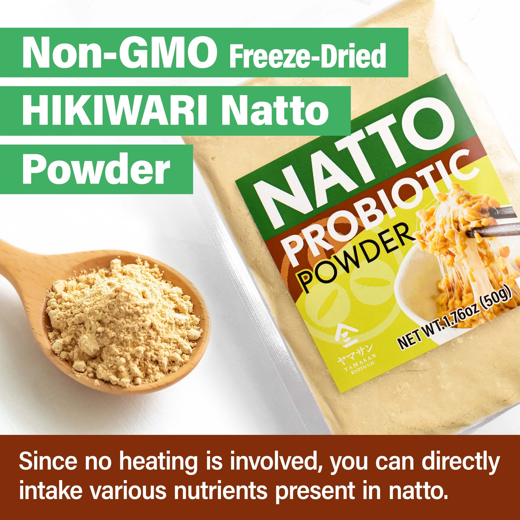 Natto Fermented Soybean Powder 50g(1.76oz) - YAMASAN KYOTOUJI