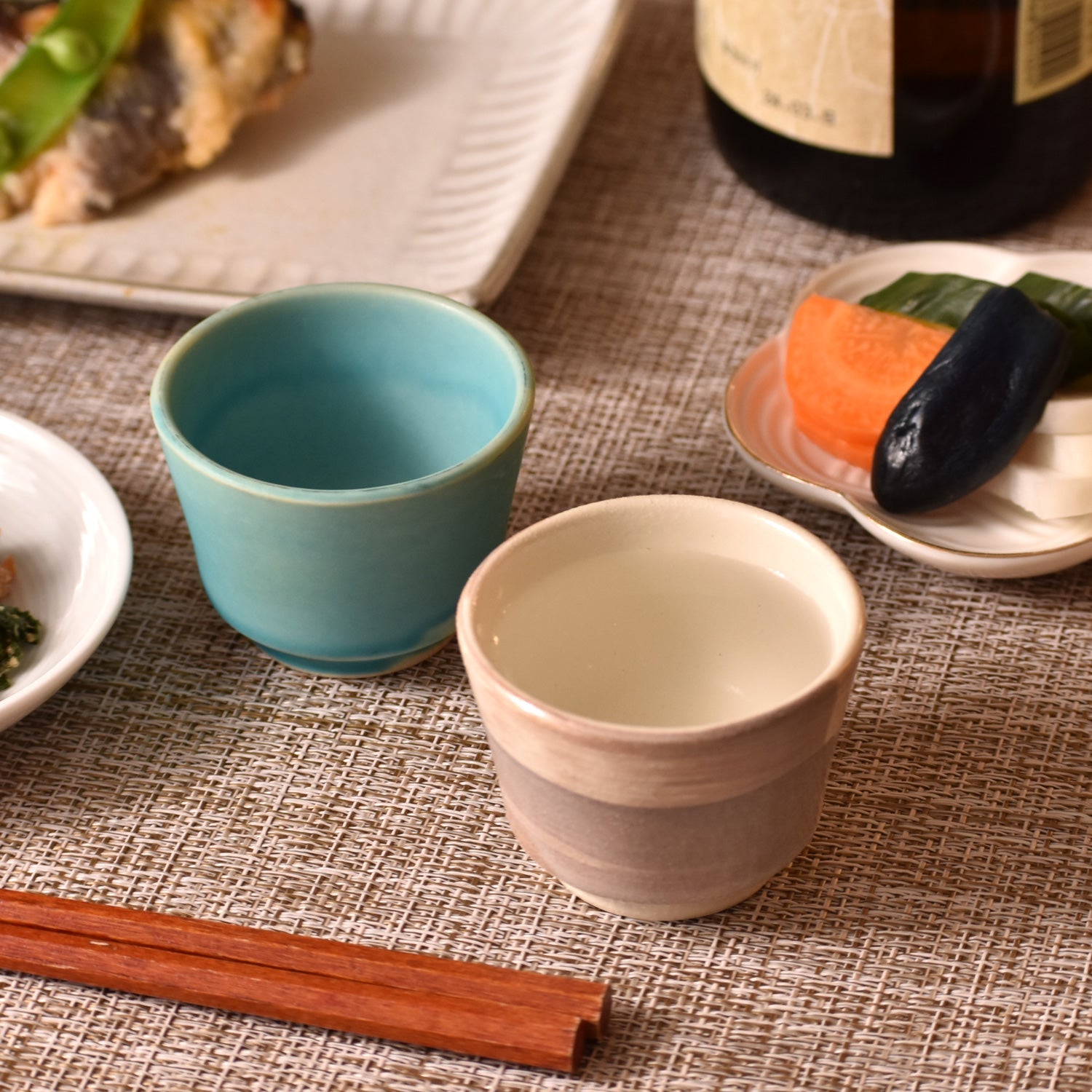 Japanese Artisan Guinomi Collection-Kousai Sake Cup Set of 5 YAMASAN KYOTOUJI