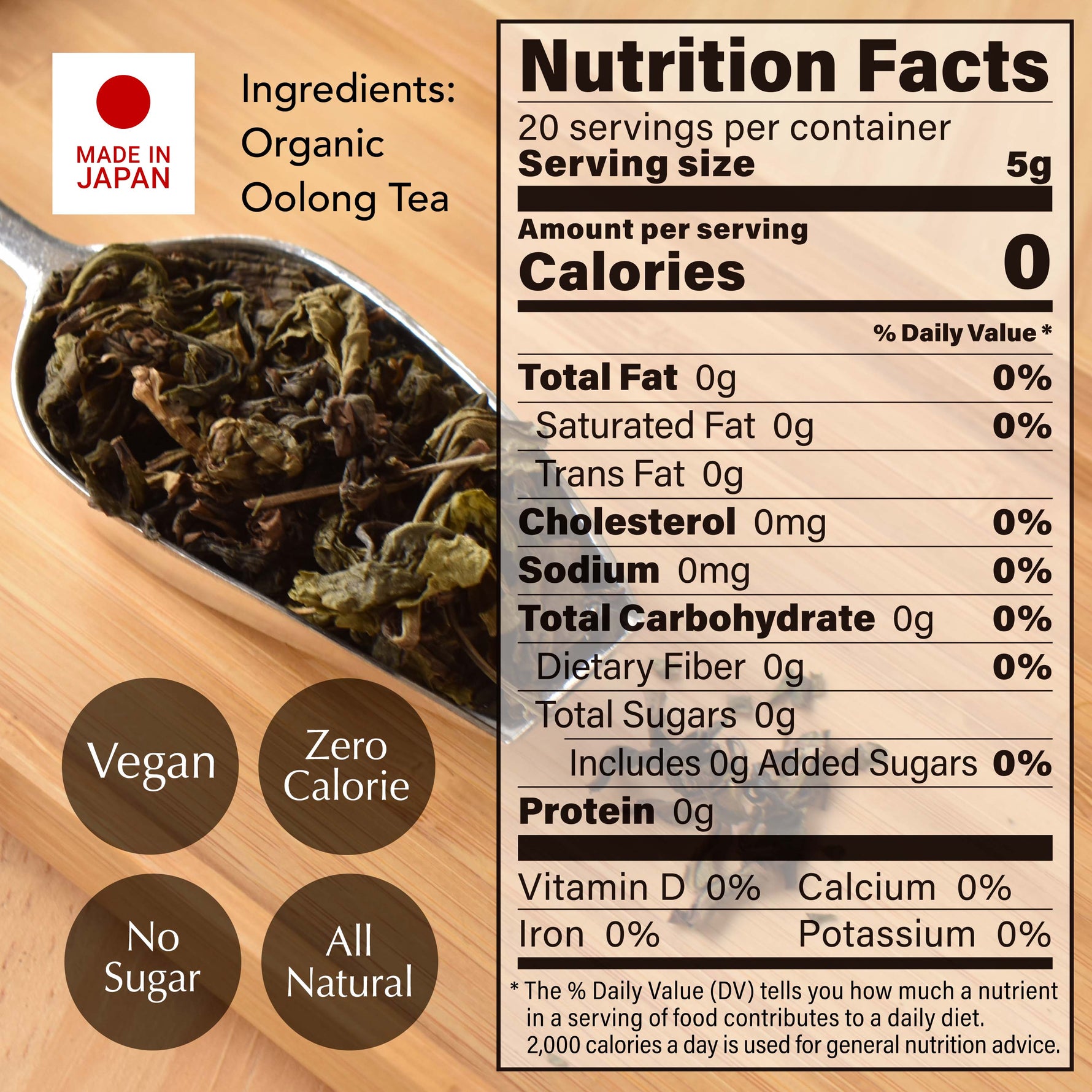 Organic Oolong Loose Leaf Tea 100g(3.5oz) YAMASAN KYOTOUJI