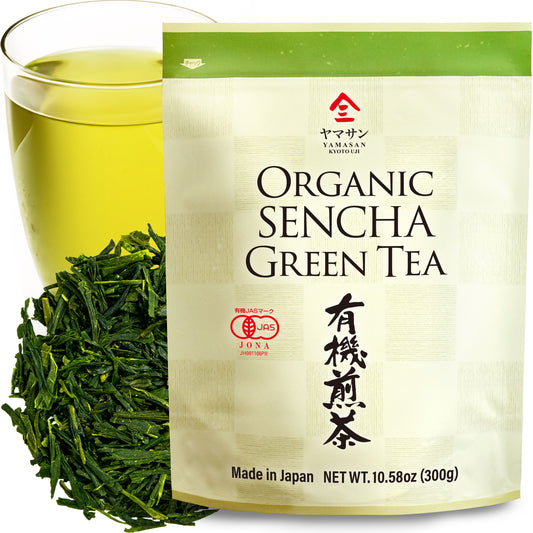 Green Tea leaves Sencha Bulk, JAS Certified Organic,Japanese Tea, Uji-Kyoto, 300g Bag