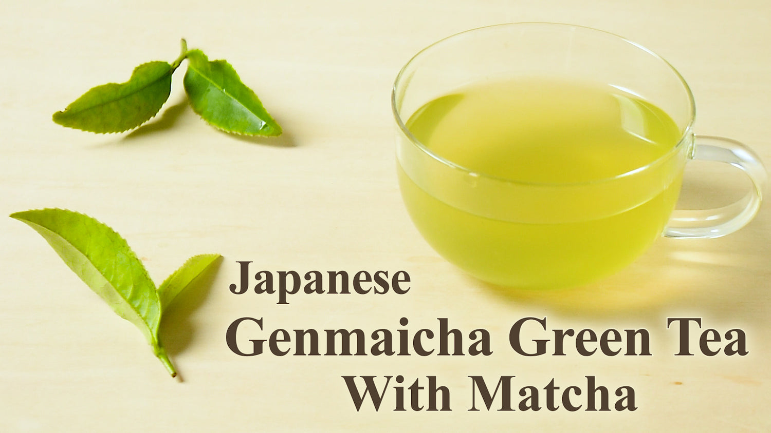 Japanese genmaicha green tea with matcha