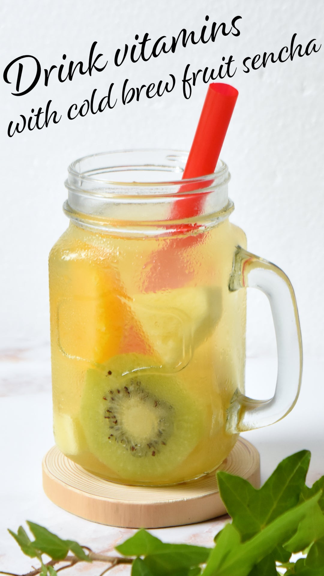 cold brewed organic sencha with fruit