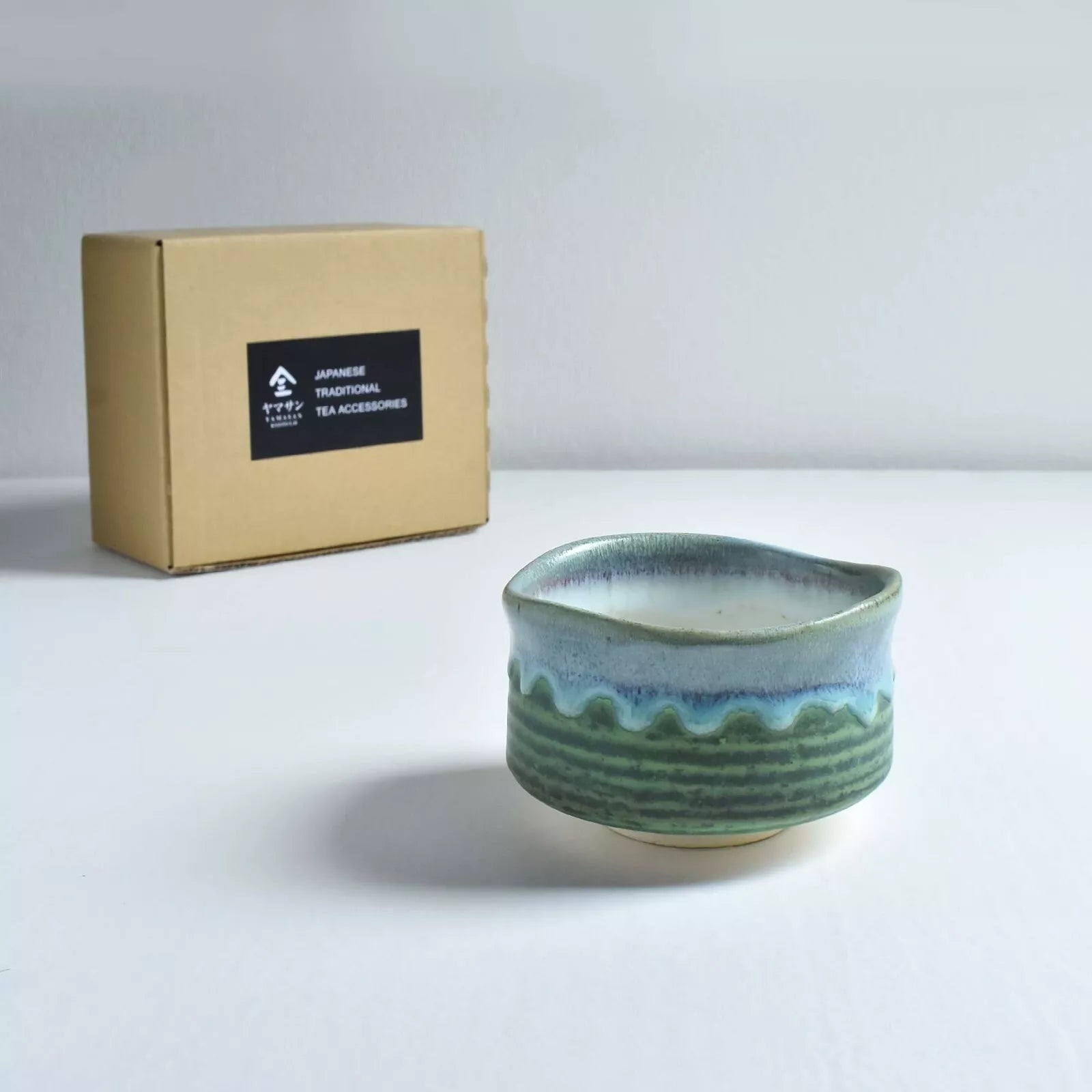 Matcha Tea Bowl -F1511 Moss Green - YAMASAN KYOTOUJI
