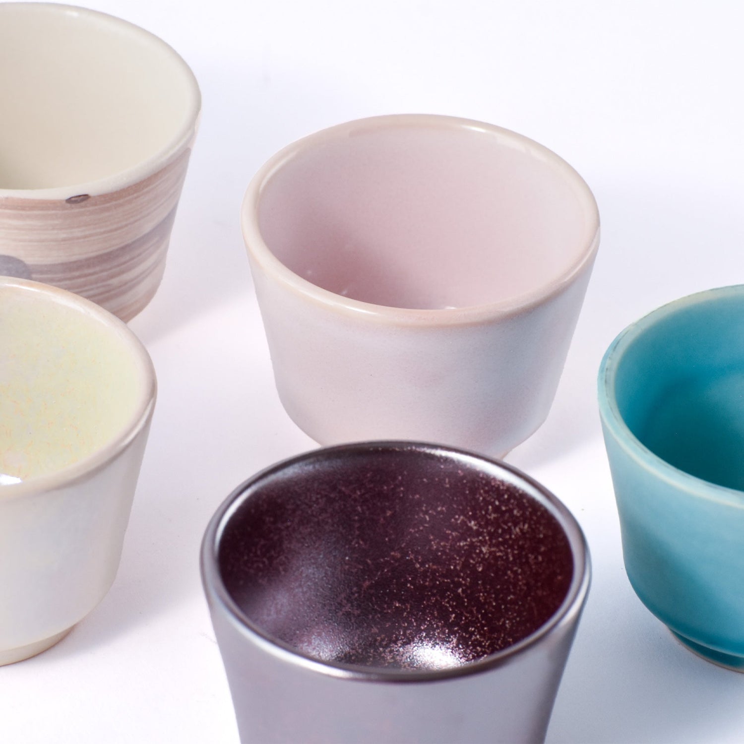 Japanese Artisan Guinomi Collection-Kousai Sake Cup Set of 5 YAMASAN KYOTOUJI
