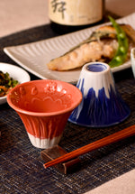 Mount Fuji Sake Cup Pair – Japanese Fujisan Ochoko Set YAMASAN KYOTOUJI